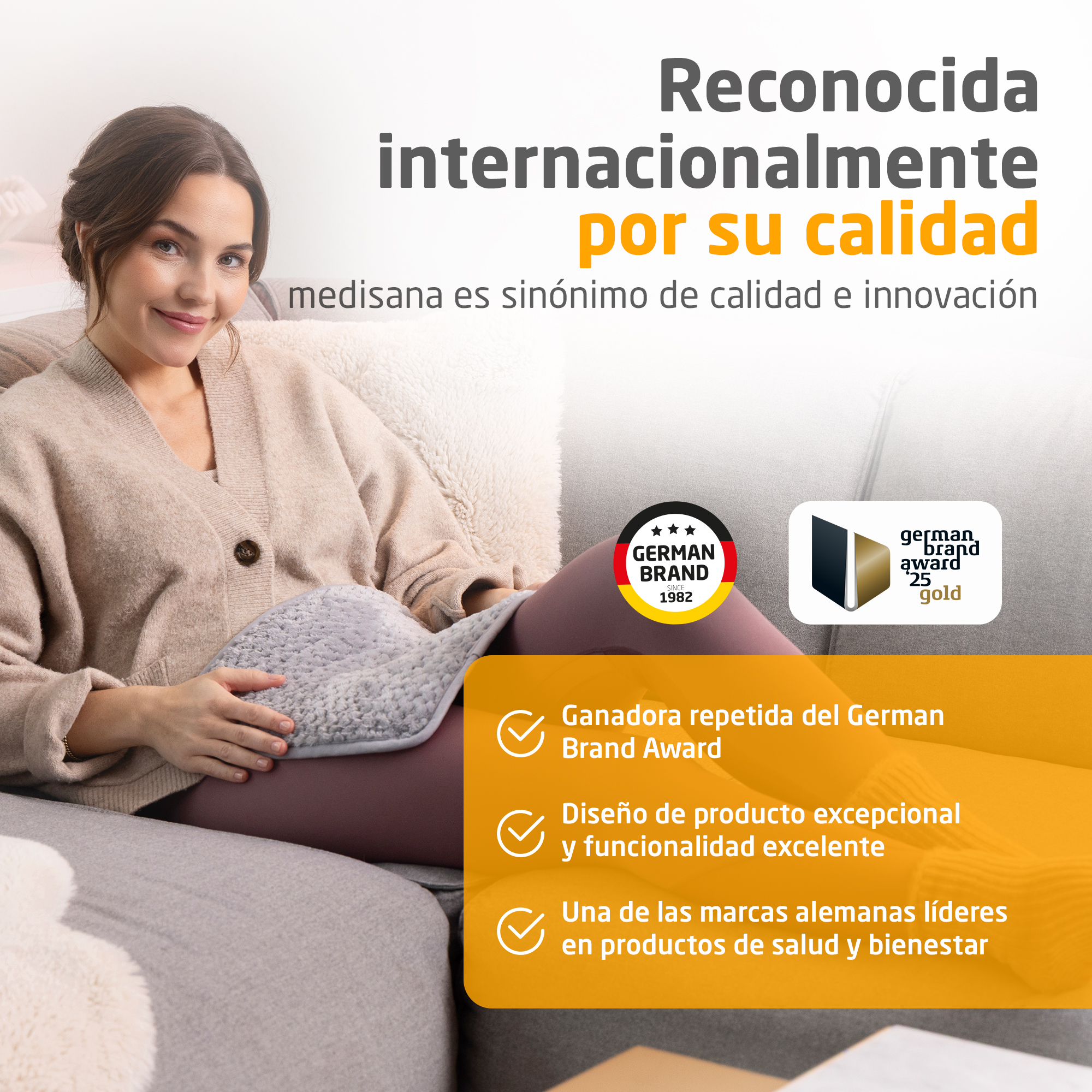 medisana HP 516 Heizkissen - light grey