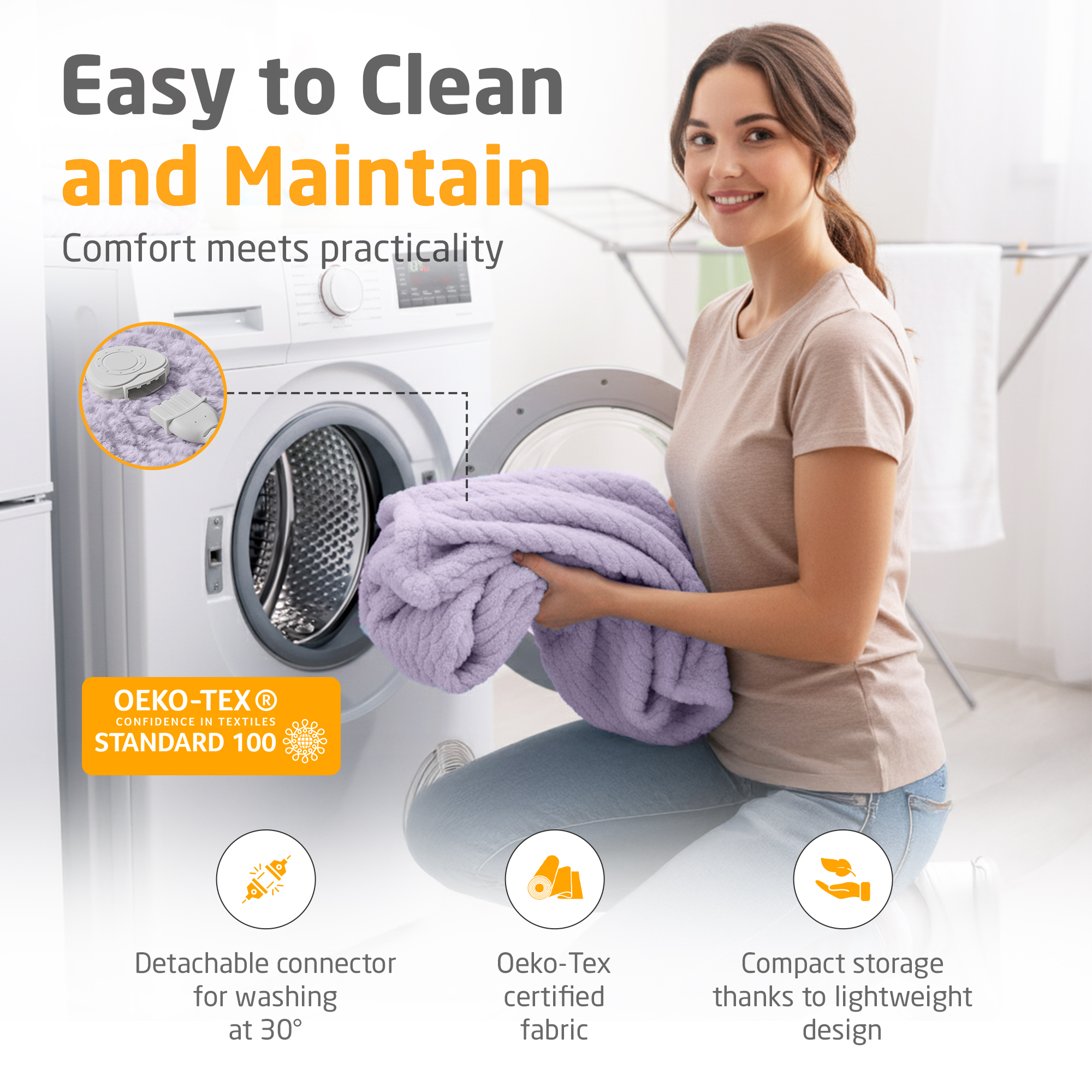 HB 418 | Heated blanket | light purple