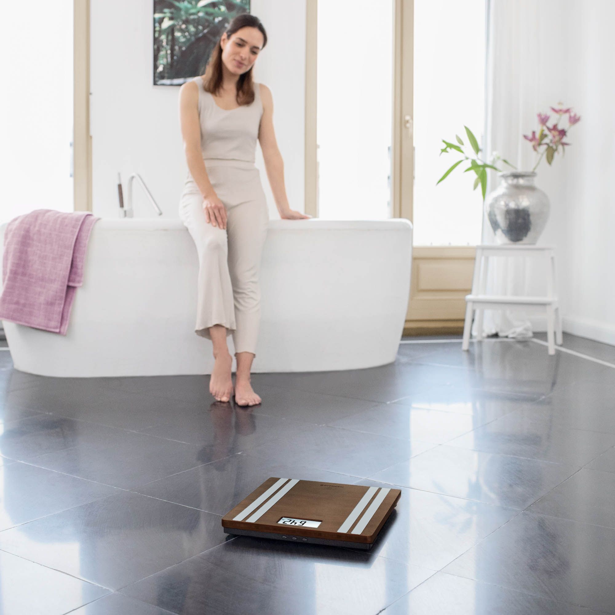 9cceceb89f30fd2c54bd41c0ac192540 BS 552 connect | Báscula de bambú para análisis corporal