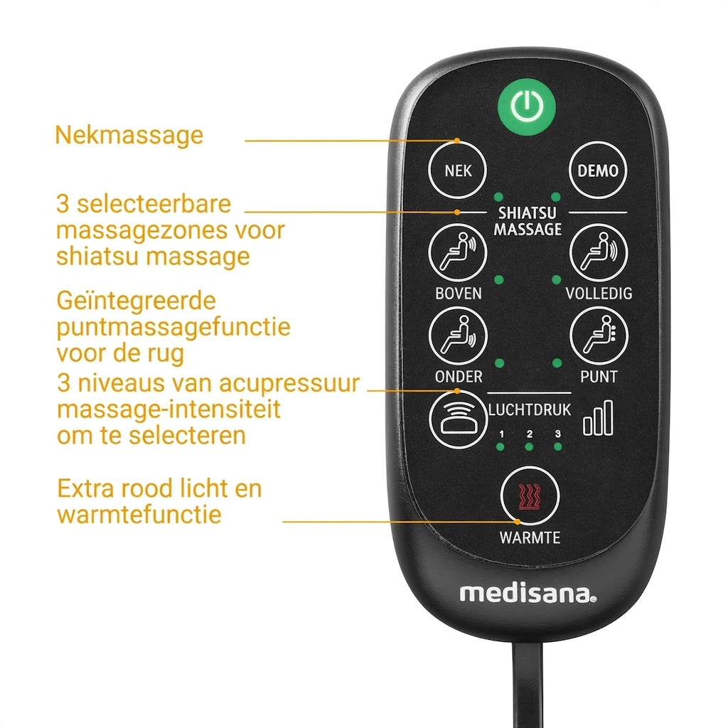 MC 825 | Shiatsu-Acupressuur-Massagezitkussen
