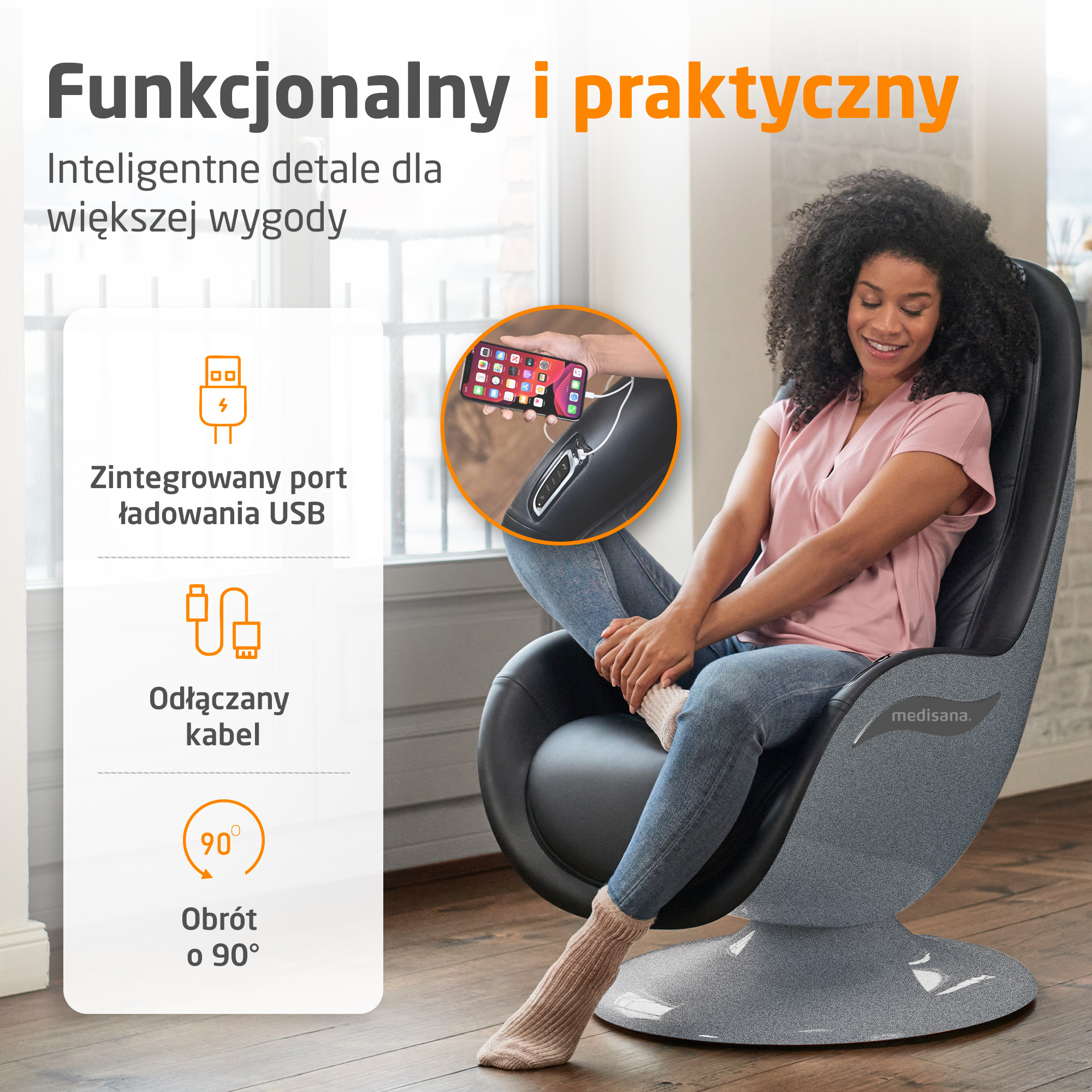 RS 670 | Lounge Chair with Massage Function and Ottoman