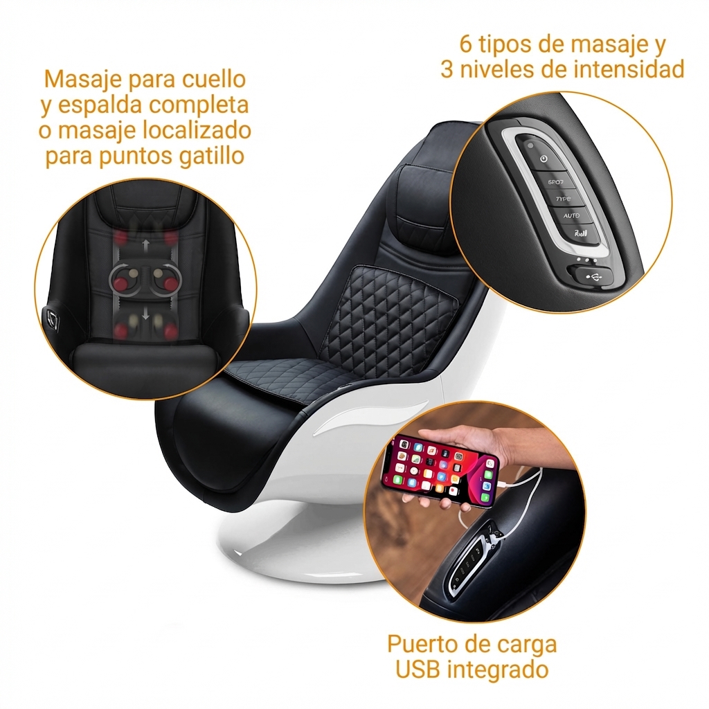 RS 660 | Sillón lounge con función de masaje y reposapiés