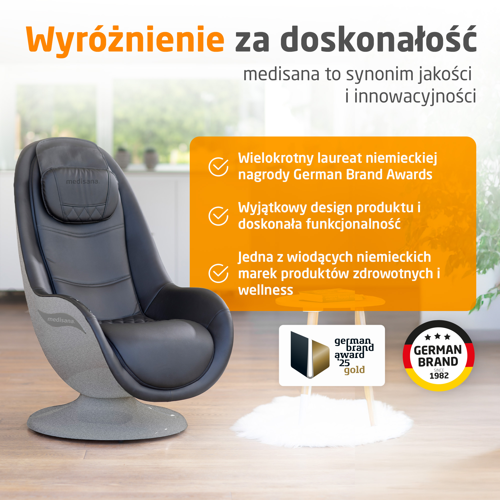 RS 670 | Lounge Chair with Massage Function and Ottoman