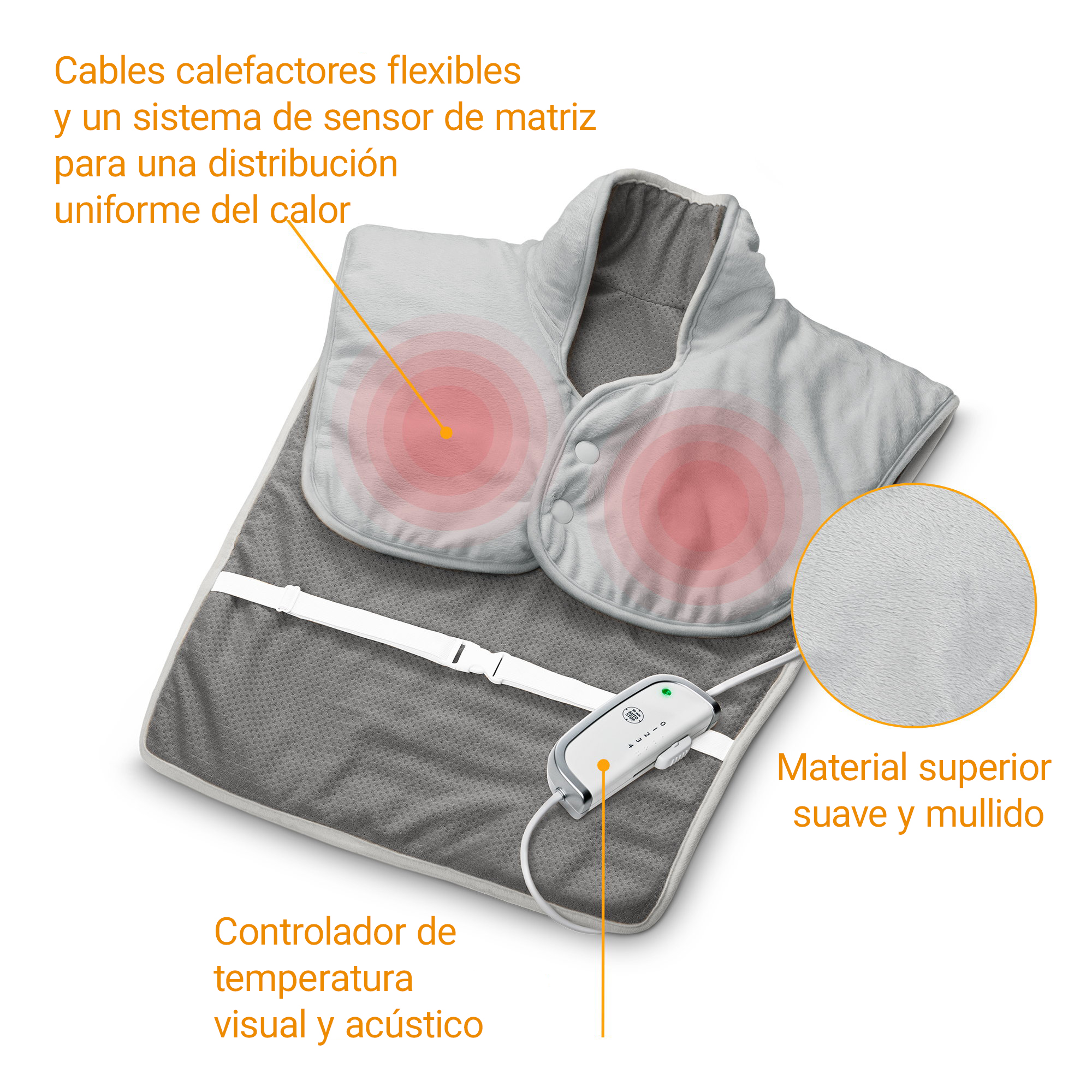 HP 630 | Almohadilla térmica para hombros y espalda