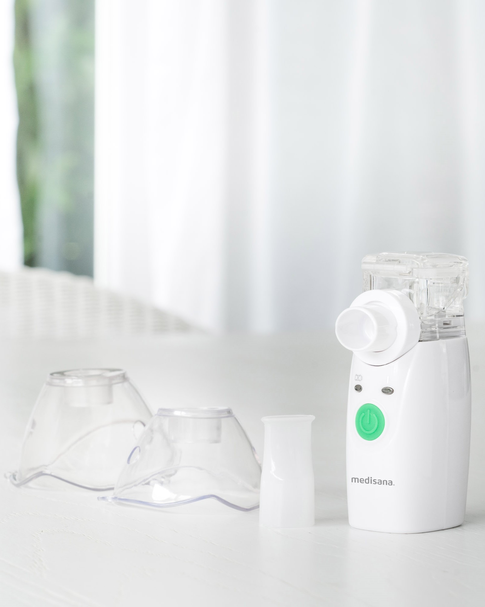 medisana IN 525 ultrasonic inhaler with accessories – compact nebulizer for allergies and respiratory conditions