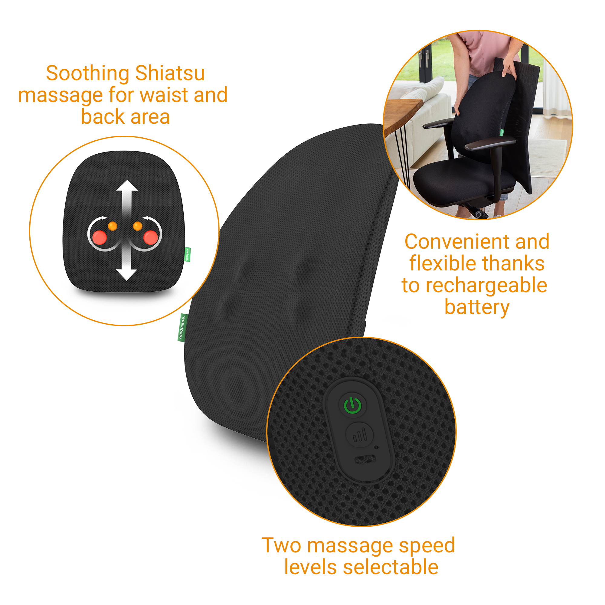 MC 500 | cordless Shiatsu back massager