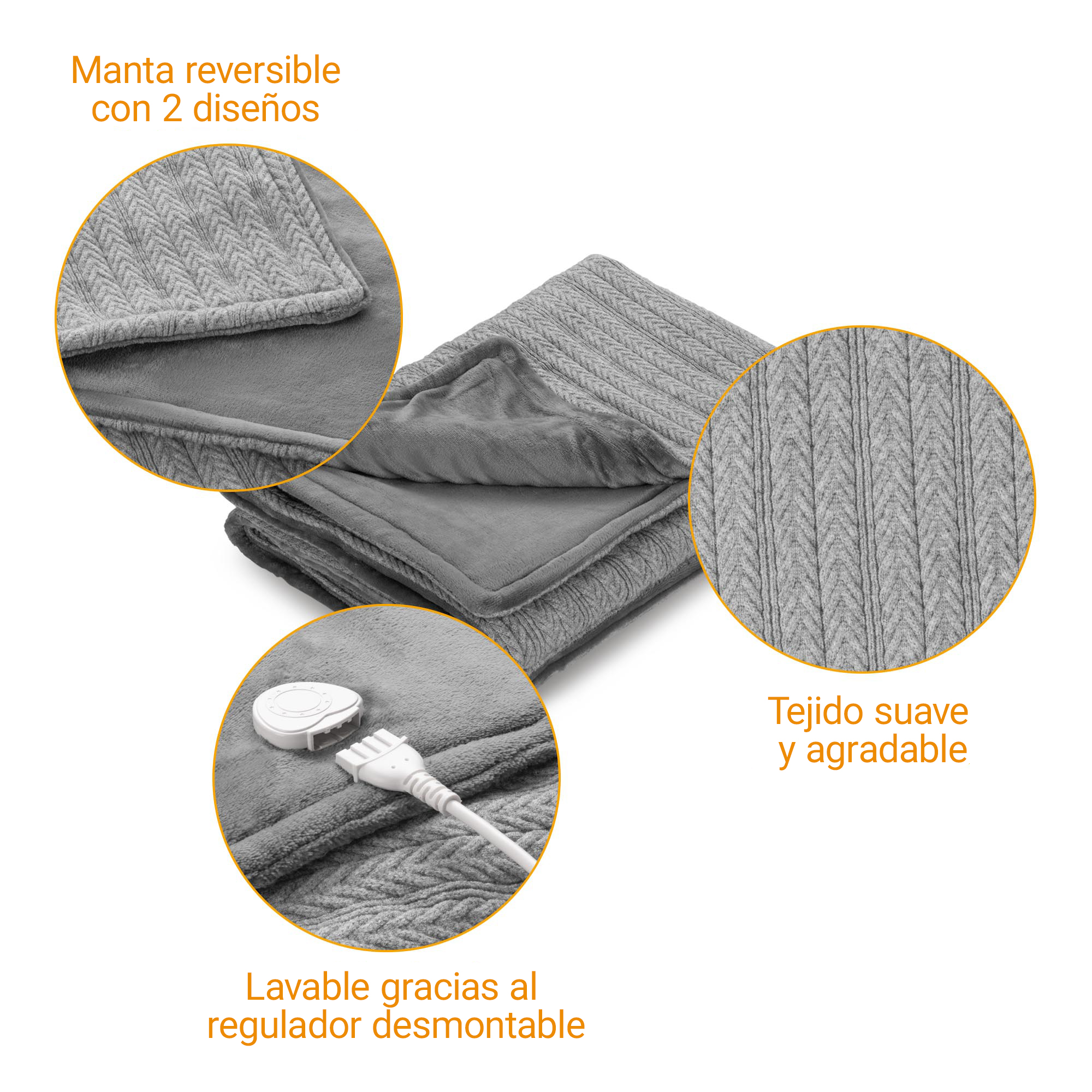 HB 680 | Manta eléctrica de punto y acogedora