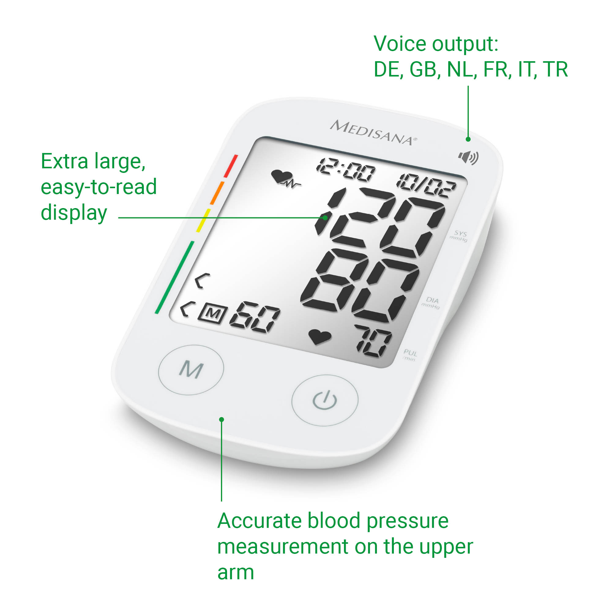 c704d2e841ff4cedc62a71096d66dae5 BU 535 Voice | Upper arm blood pressure monitor