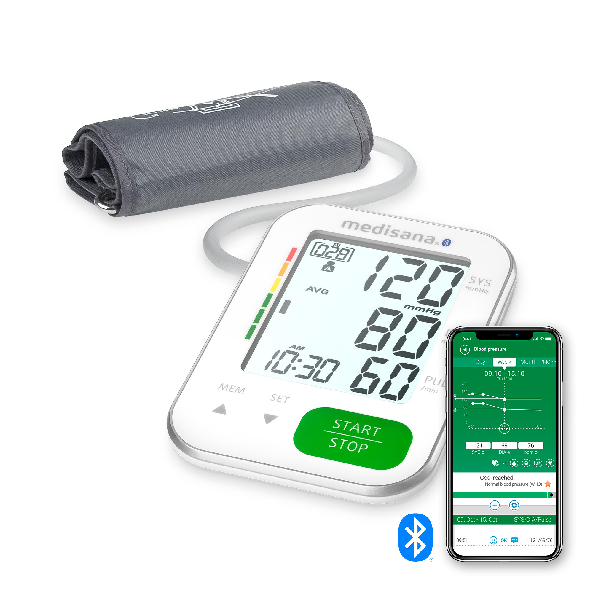 BU 572 connect | Bloeddrukmeter voor de bovenarm