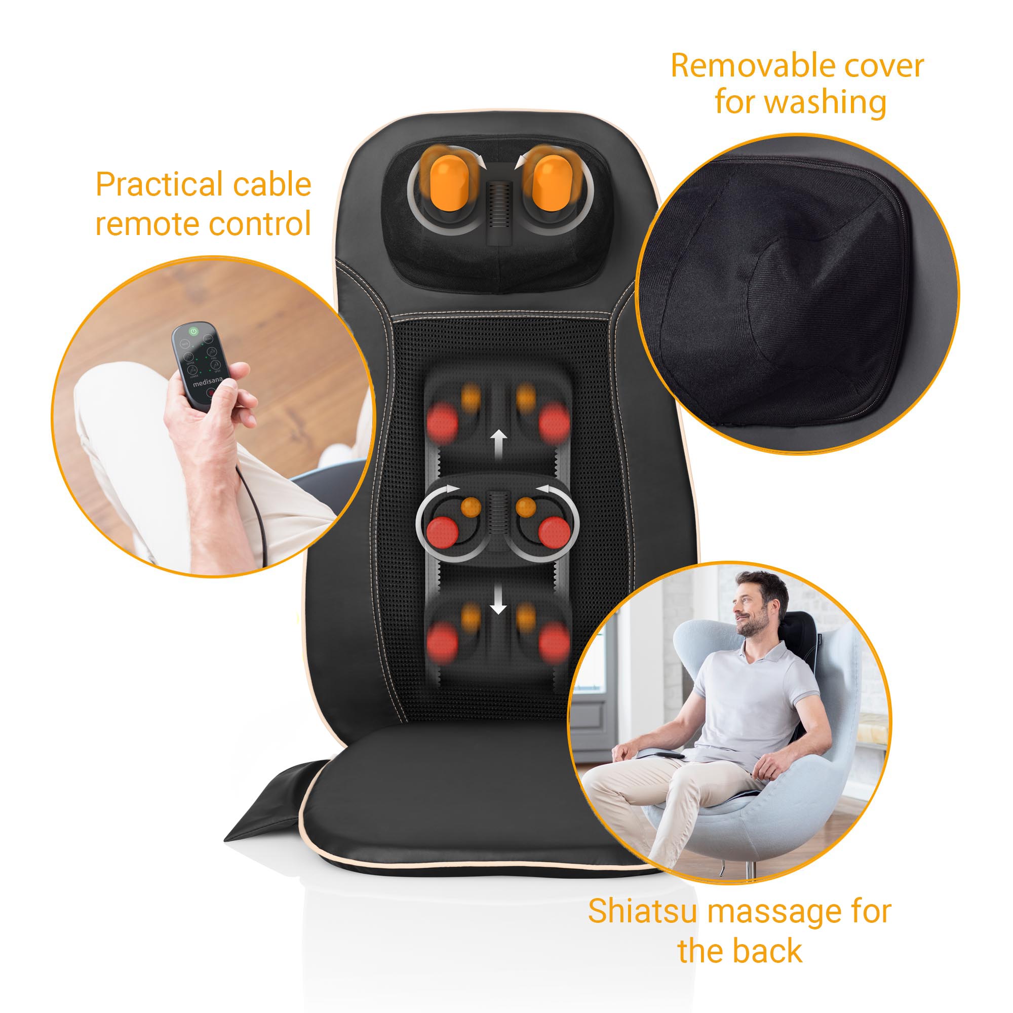 MCN | Almohadilla de masaje Shiatsu para asiento