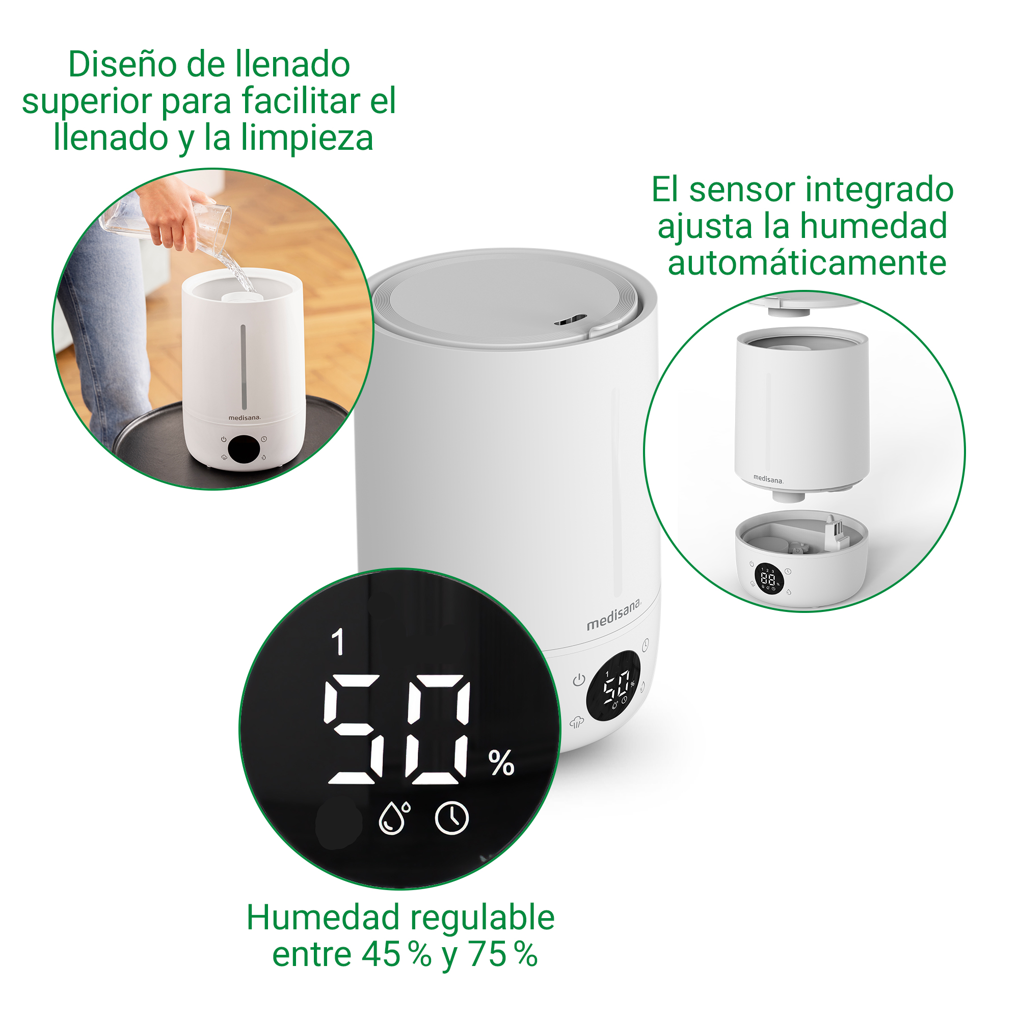 AH 663 | Humidificador de llenado superior