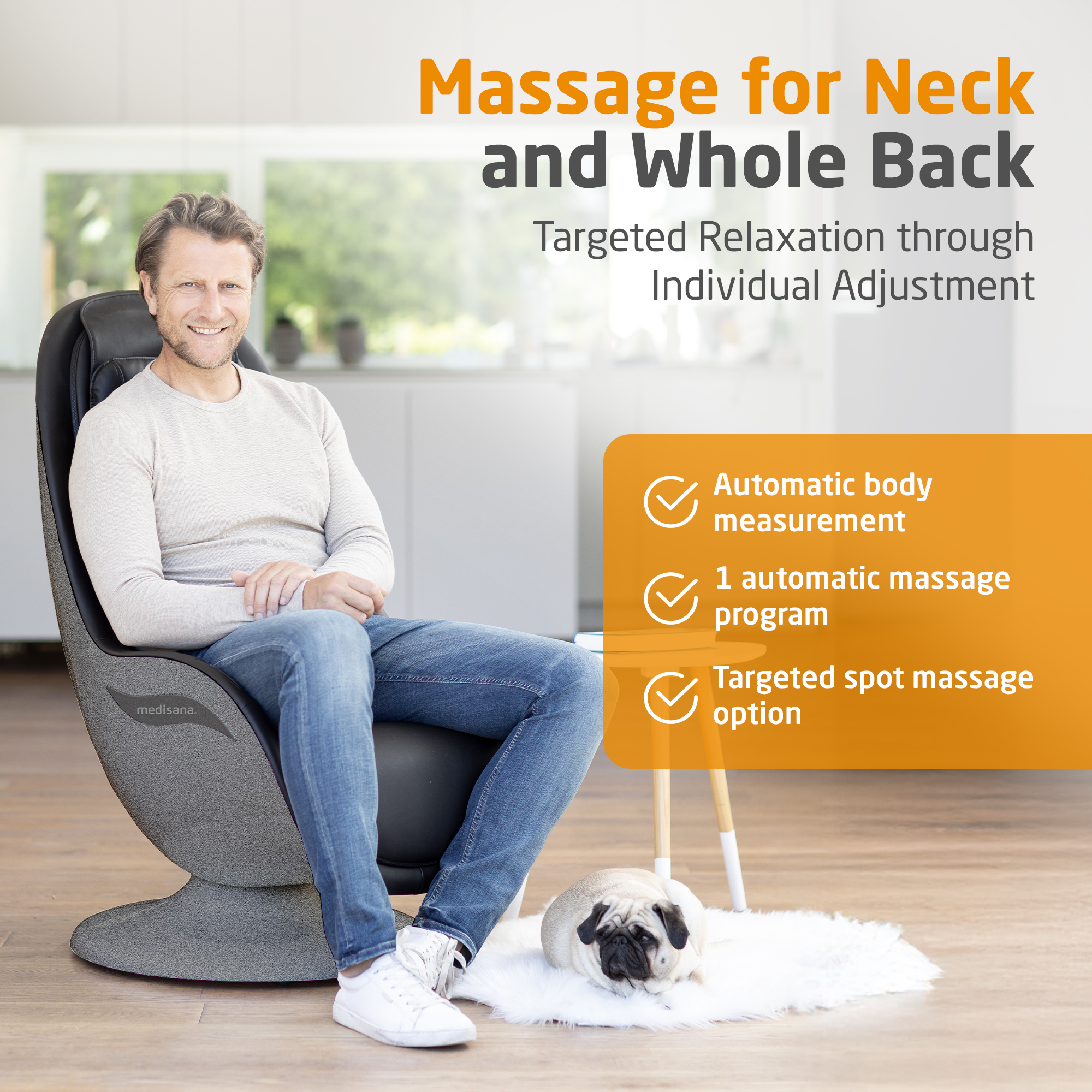 RS 670 | Lounge Sessel mit Massagefunktion und Hocker