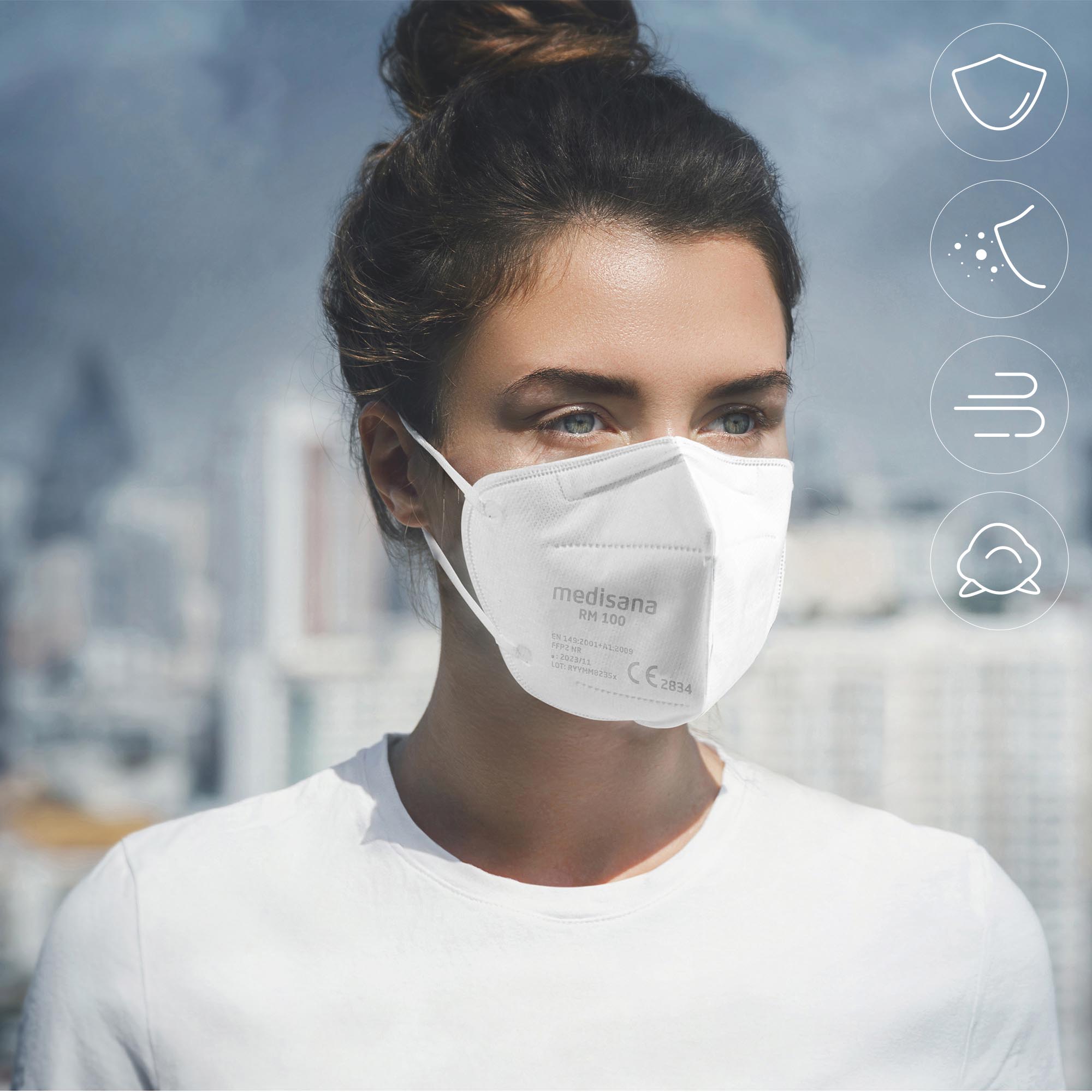 RM 100 white | FFP2 Particle filtering half mask