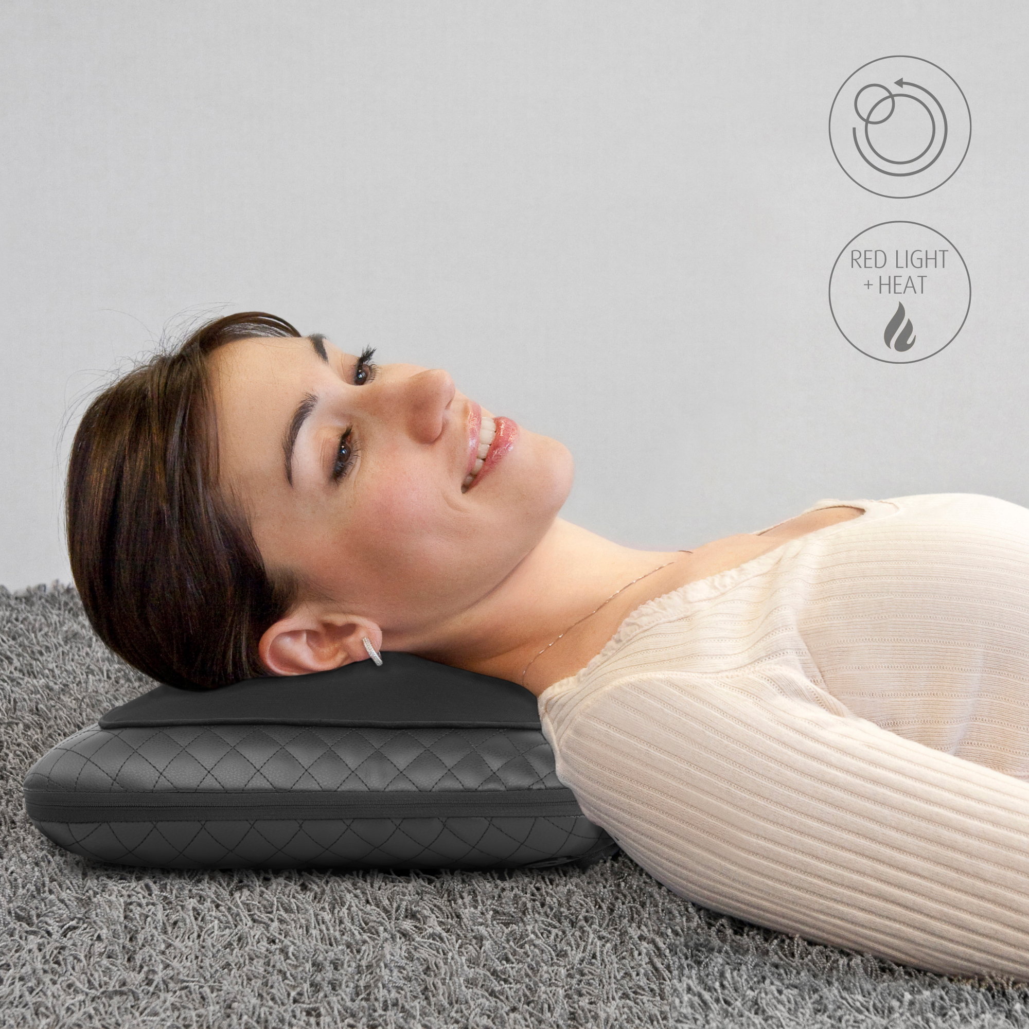 MCG 800 zwart | Gel Shiatsu-massagekussen
