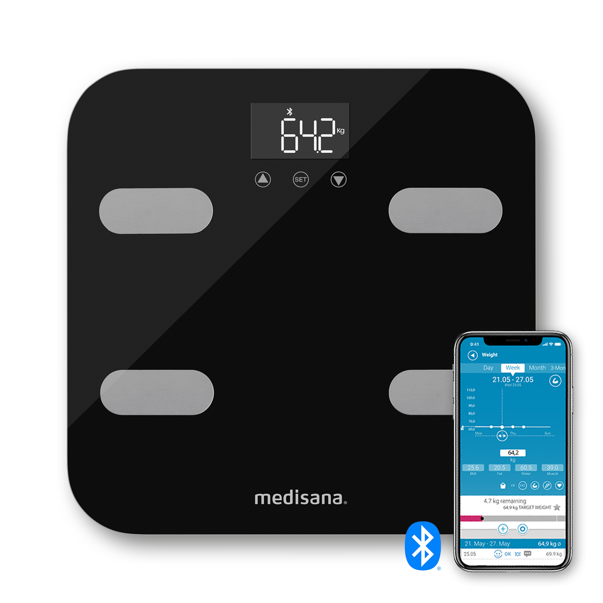 BS 602 connect | Lichaamsanalyse weegschaal met WiFi & Bluetooth