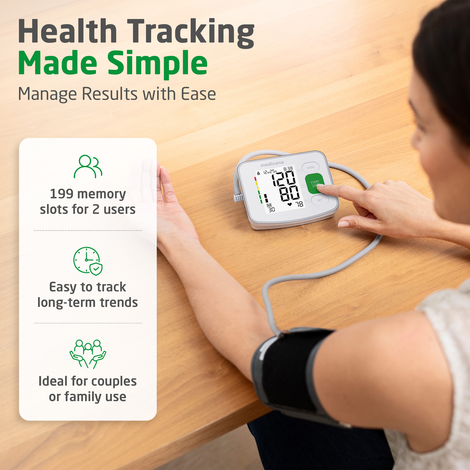 medisana BU A57 Oberarm-Blutdruckmessgerät