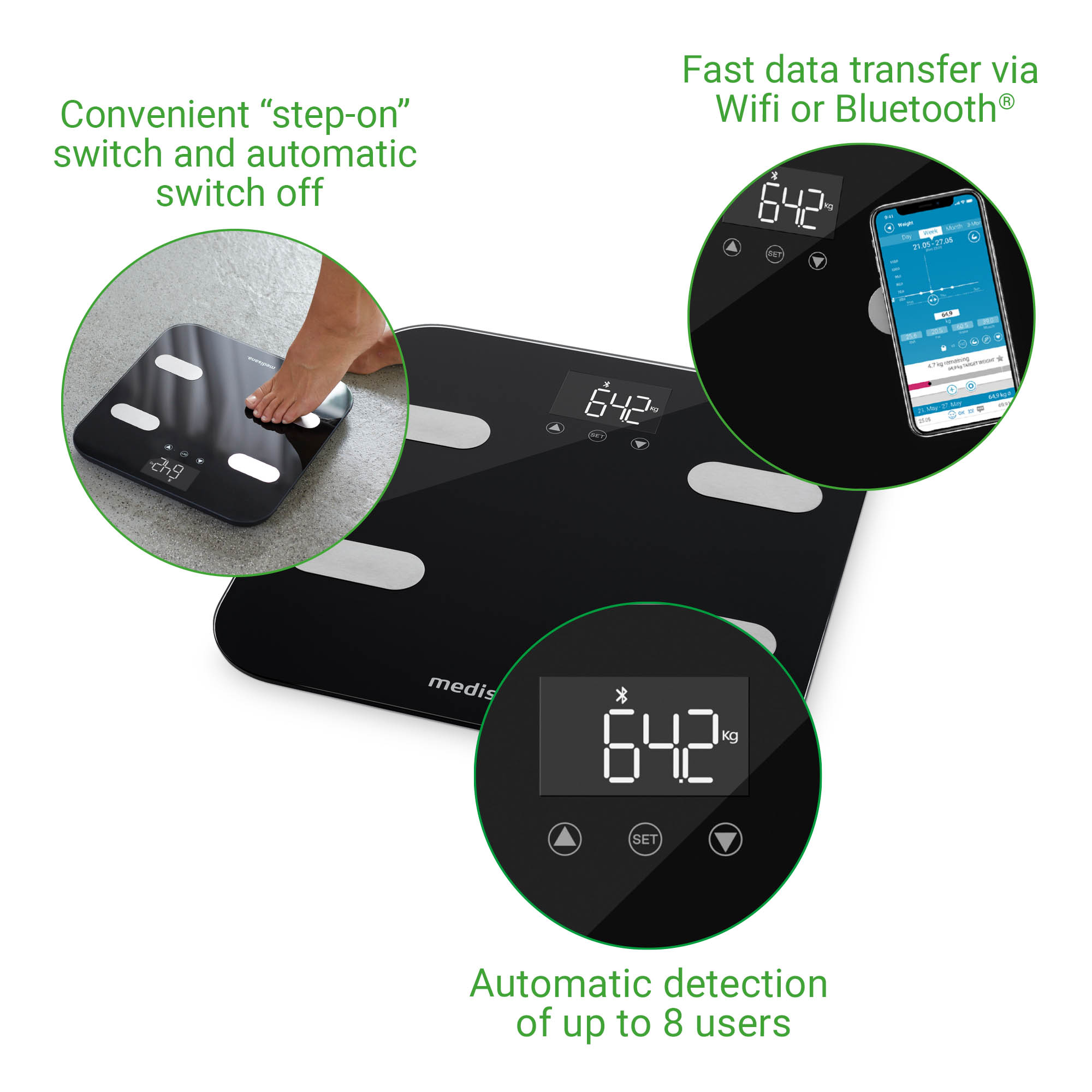 BS 602 connect | WiFi & Bluetooth body composition scale