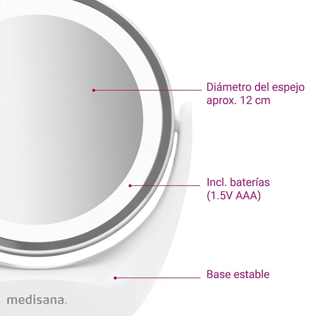 CM 835 | Espejo de maquillaje 2 en 1