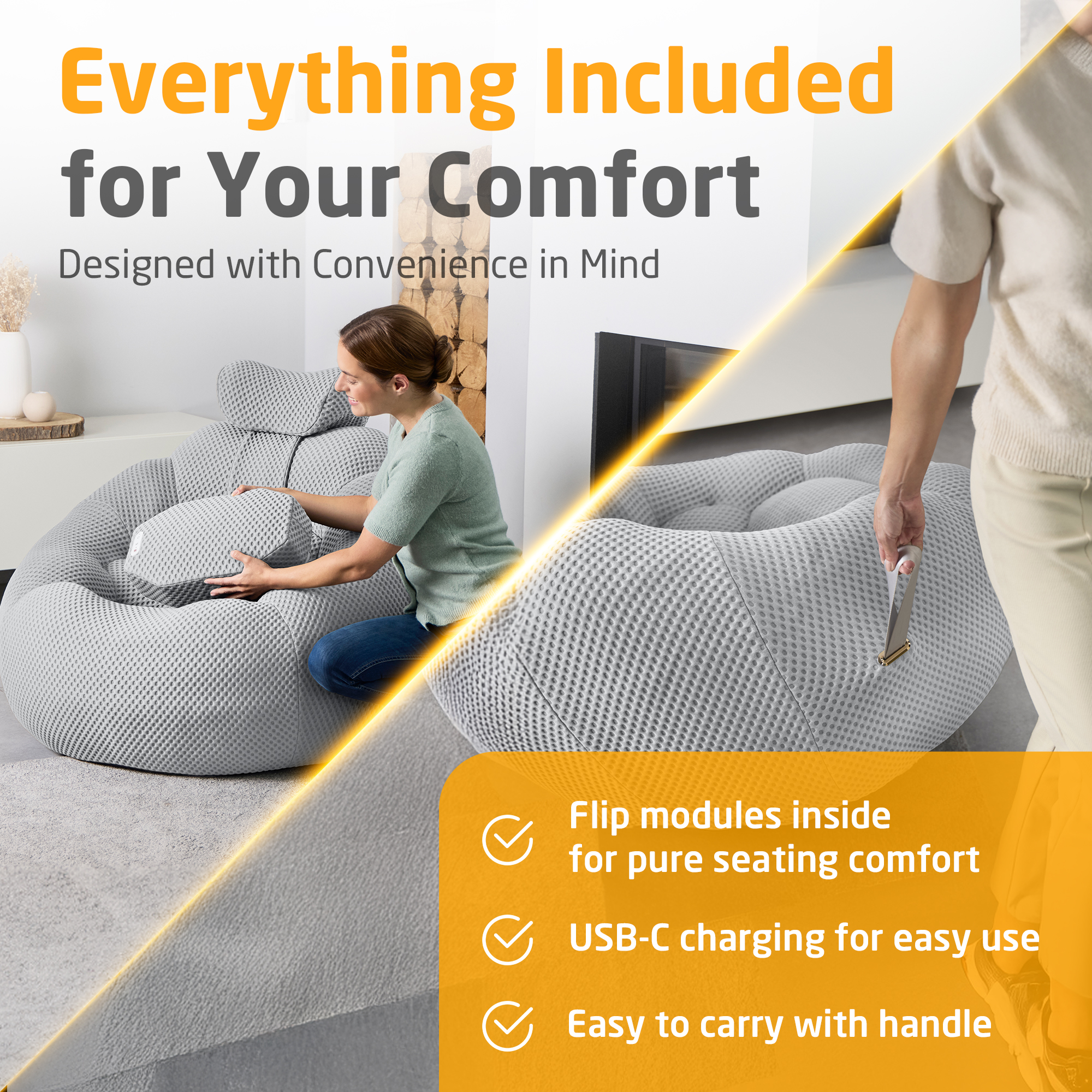 RS 100 | Bubble sofa - hellgrau