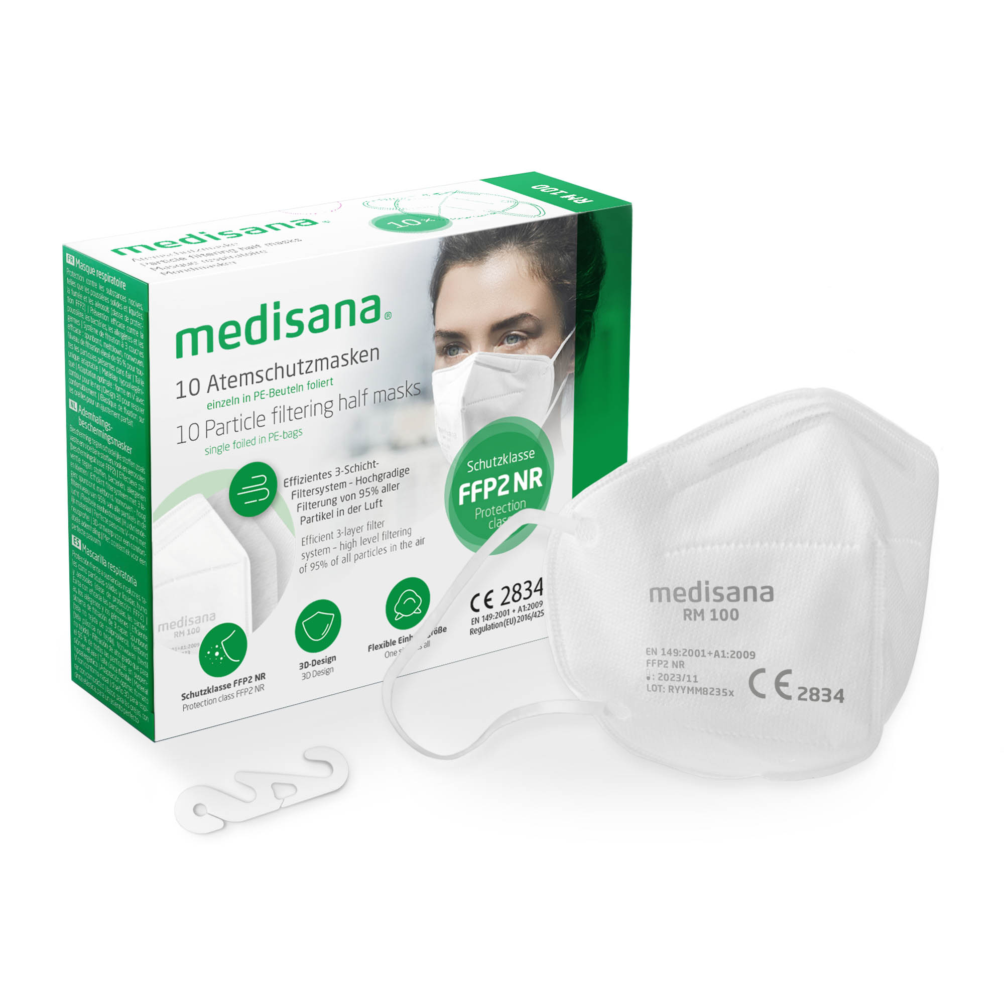 RM 100 white | FFP2 Particle filtering half mask