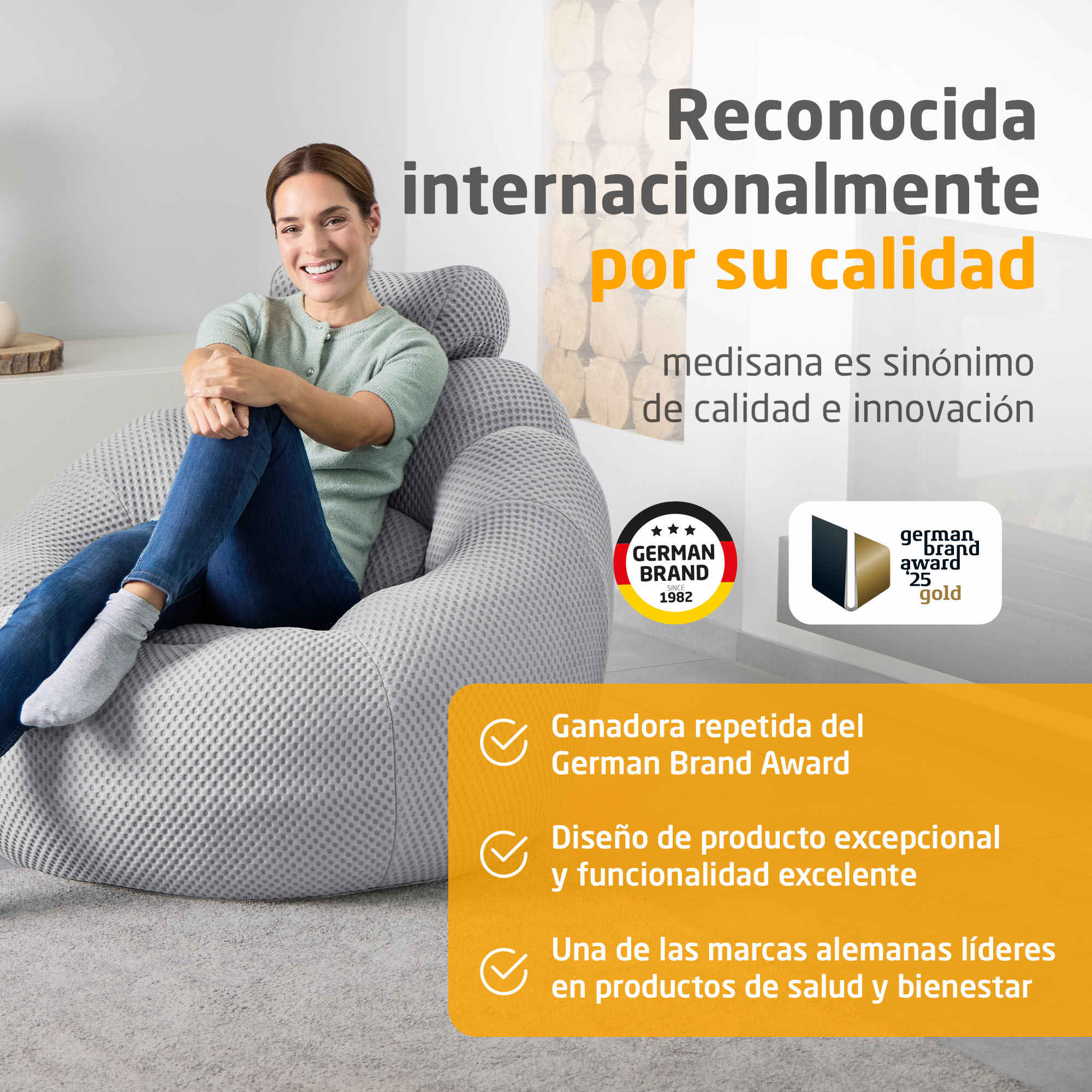 medisana RS 100 Bubble sofa - light grey