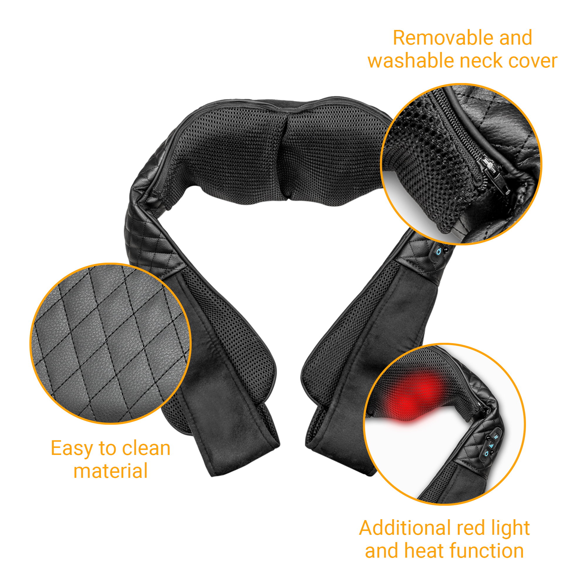 NMG 850 zwart | Gel Shiatsu Nekmassage