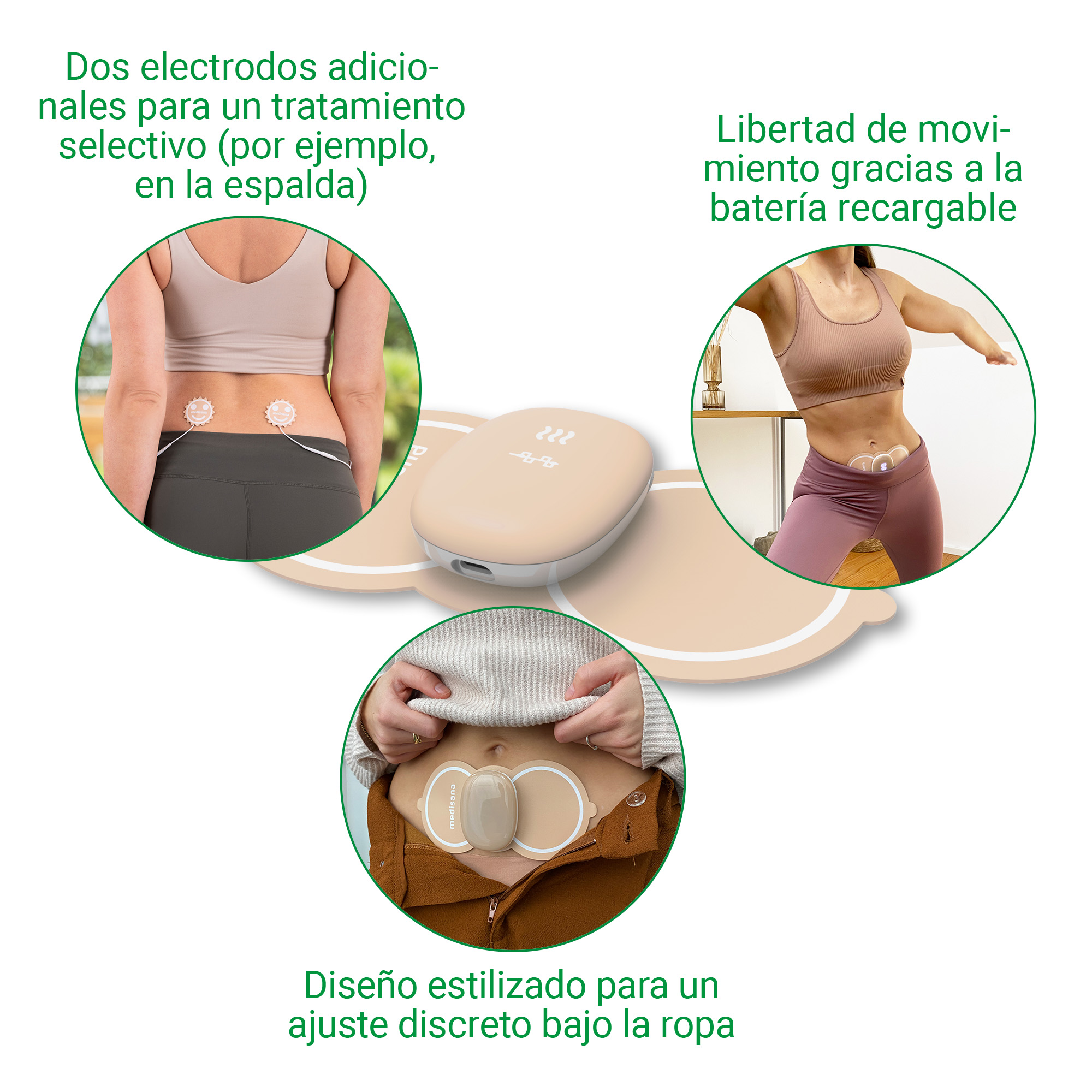 TT 250 | Almohadilla para el dolor menstrual con TENS y calor