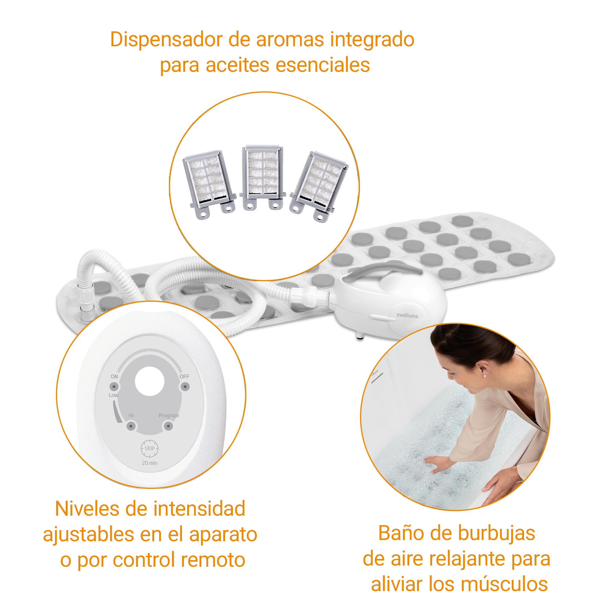 MBH | Bañera con burbujas de aire