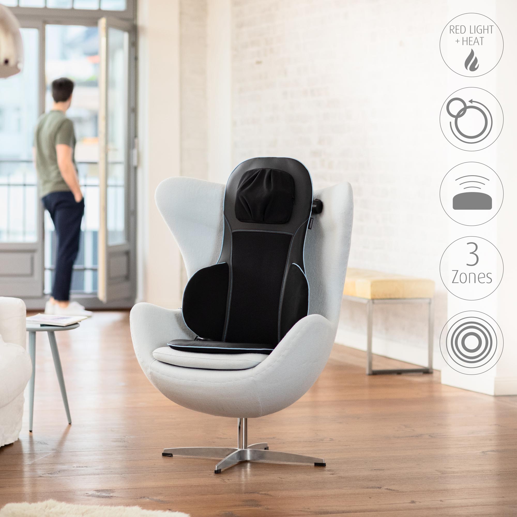 MC 825| Almohadilla de masaje Shiatsu con acupresión para asiento