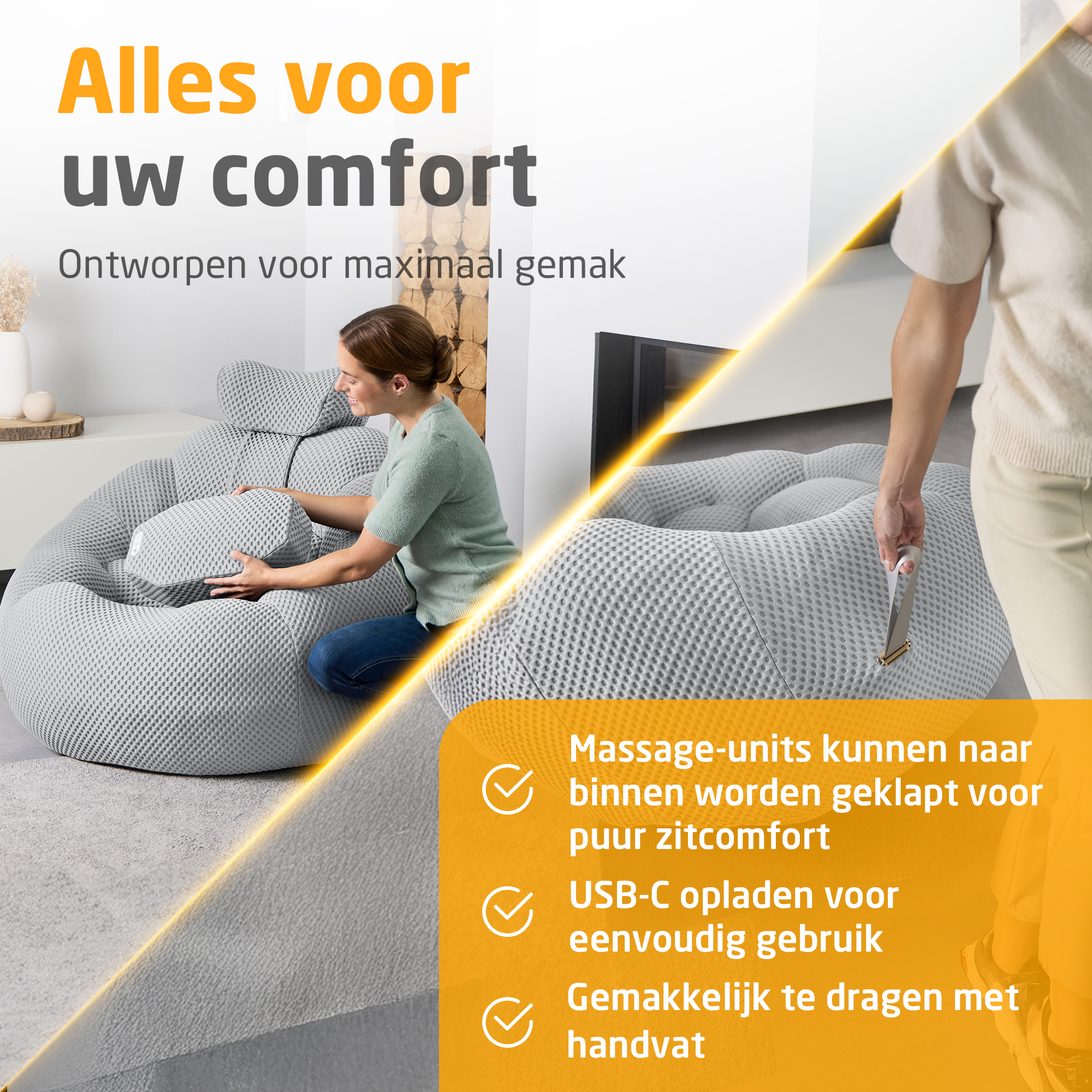 medisana RS 100 Bubble sofa - light grey