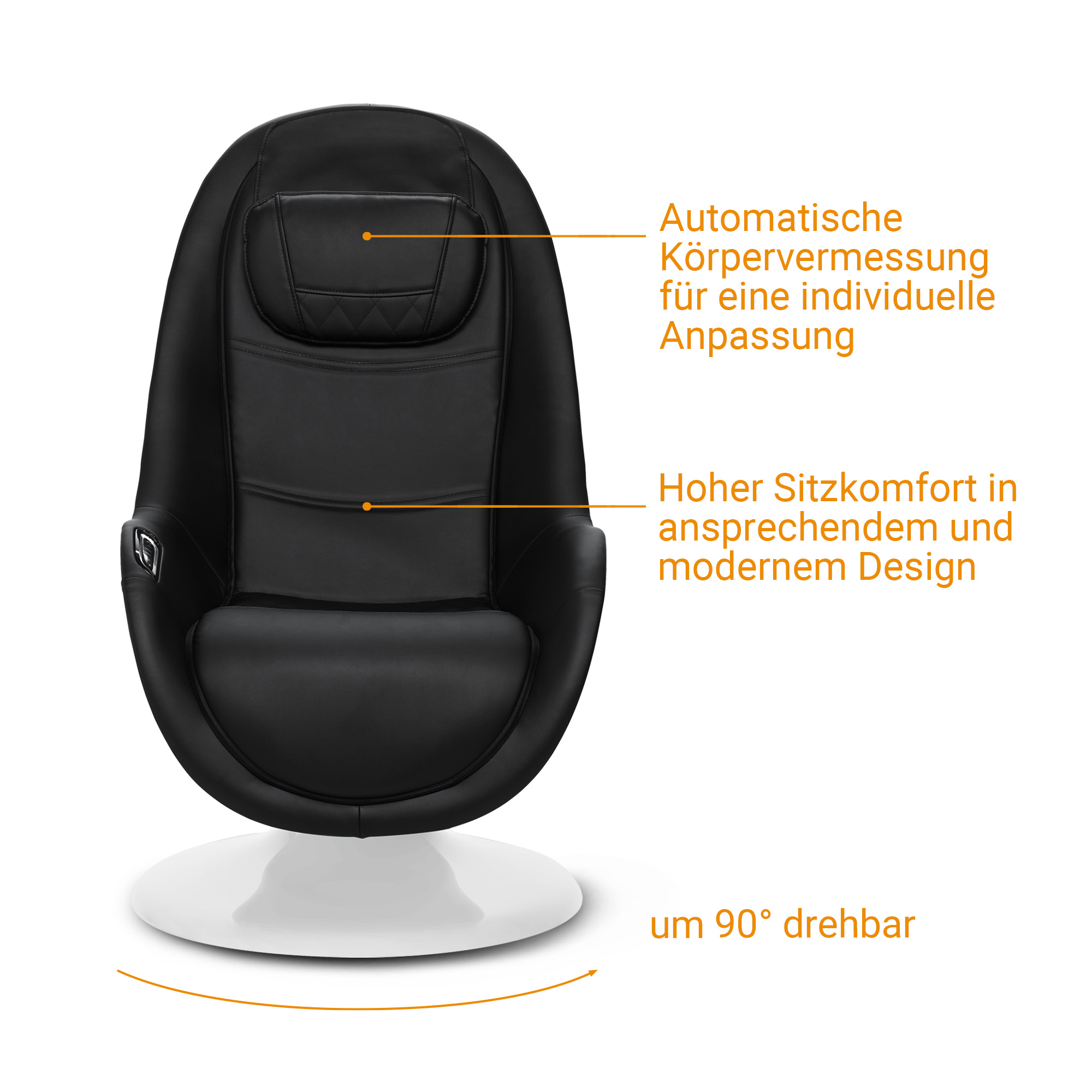 RS 660 Lounge Chair mit Massagefunktion und Hocker