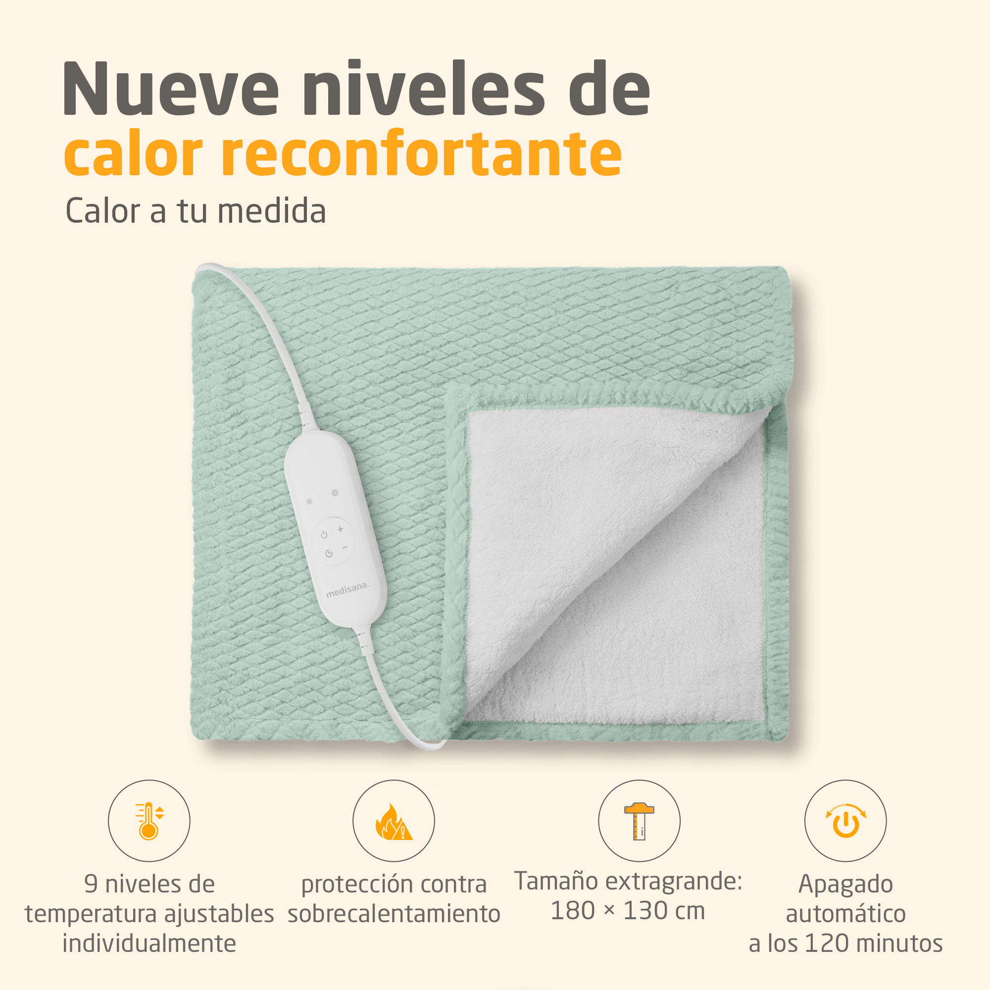 Medisana HB 417 - Manta térmica - Veerde savia