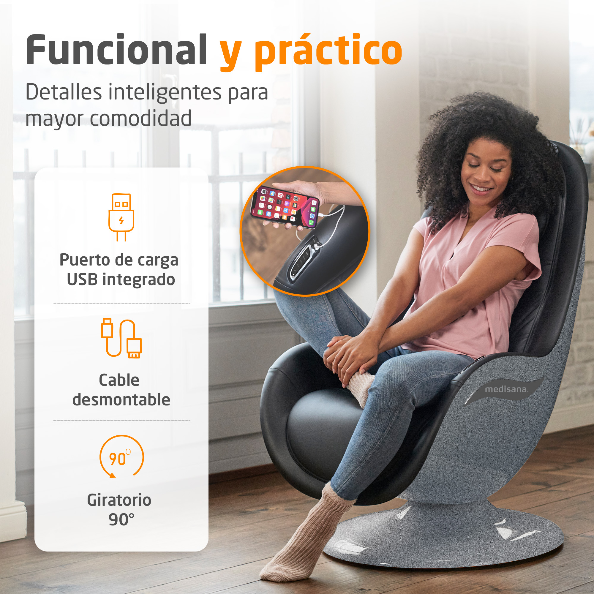 medisana RS 670 Sillón Lounge con función de masaje