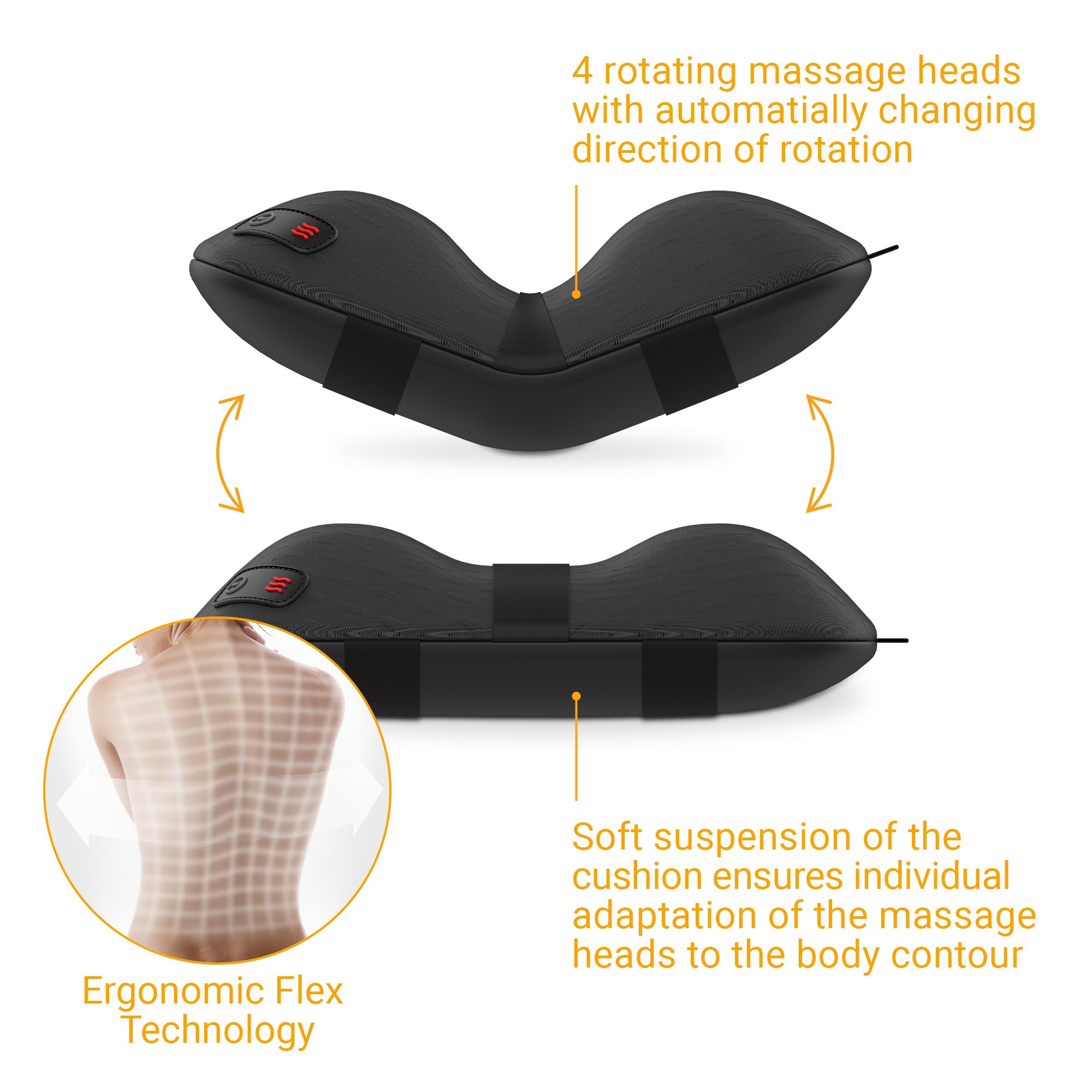 CL 300 | Contour Shiatsu Massage Cushion