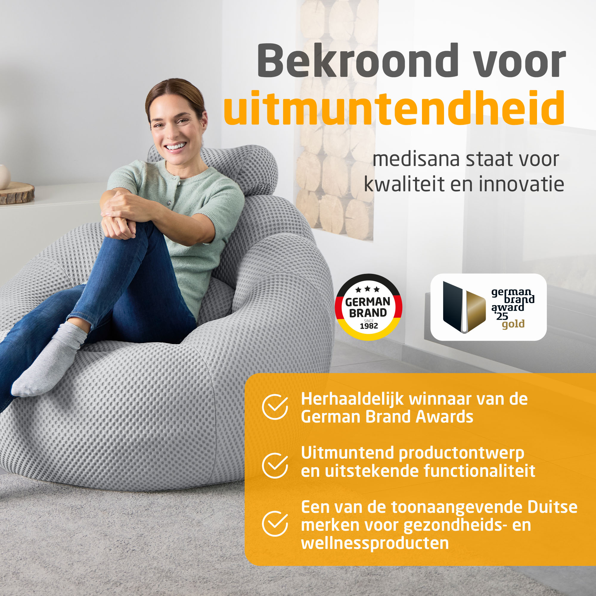 medisana RS 100 Bubble sofa - light grey