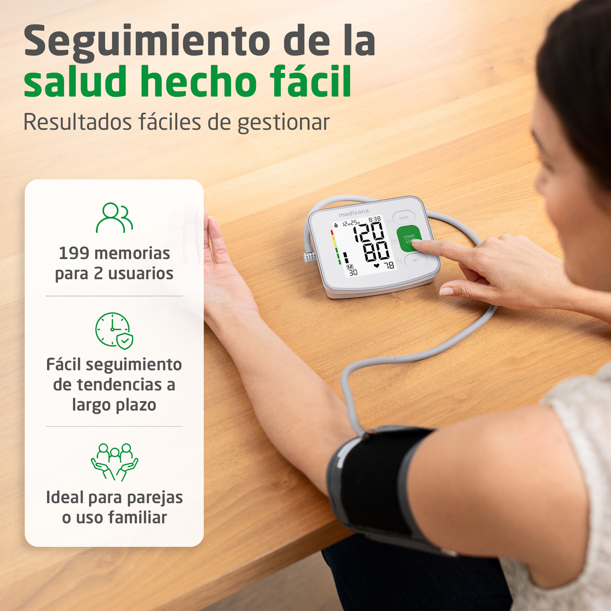 medisana BU A57 tensiometro de brazo con detector de arritmias