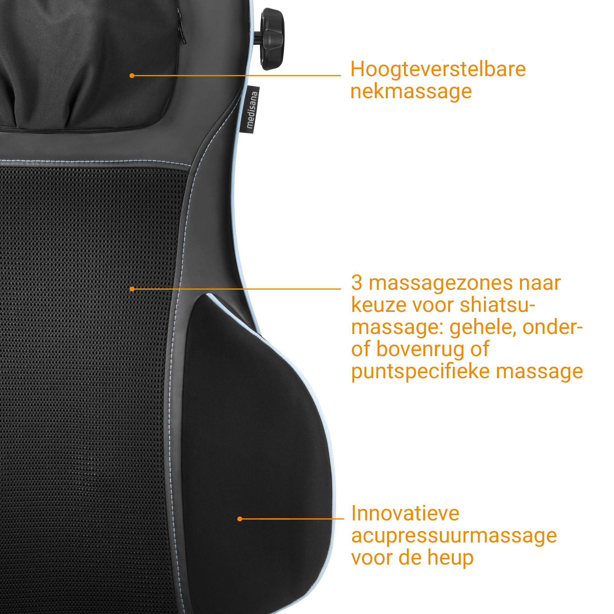 MC 825| Shiatsu-acupressuur-massagezitkussen